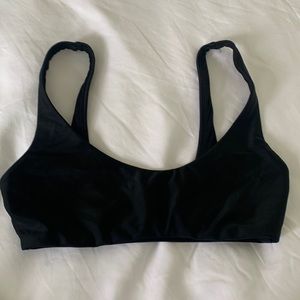 Women’s black swim top